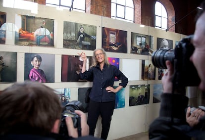 Annie Leibovitz, durante la presentación de una exposición en Londres en 2016. 