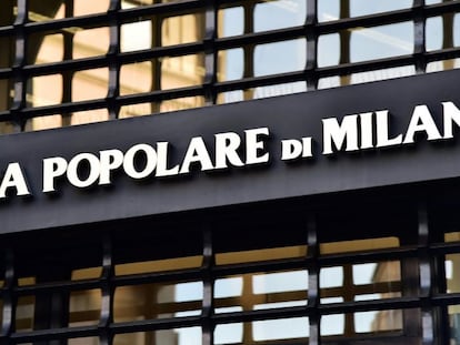 Una oficina bancaria de Banca Popolare di Milano (BPM) en Mil&aacute;n, el 19 de enero de 2016. 