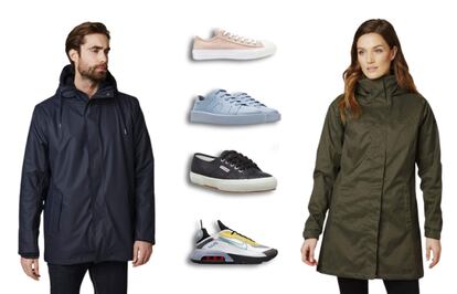 Chaquetas de abrigo y zapatillas de distintos estilos están entre los artículos de moda y calzado, de grandes marcas, rebajados por Black Friday.