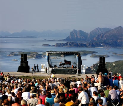 Un concierto del pianista Leif Ove Andsnes en Keiservarden, en las afueras de Bodø, en agosto de 2006, en una imagen difundida por Nordnorge.com