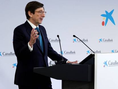 El presidente de CaixaBank, José Ignacio Goirigolzarri, y el consejero delegado del banco, Gonzalo Gortázar. 