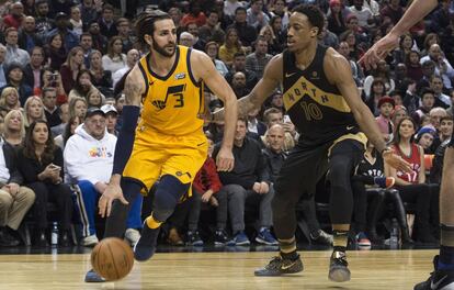 Ricky Rubio y DeMar DeRozan.