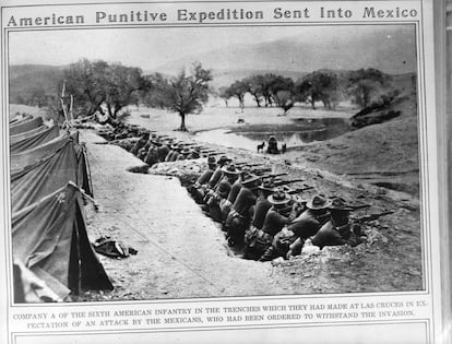 Imagen de la armada de EE UU haciendo frente al Ejército de Pancho Villa.