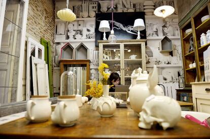 Interior de la tienda de Guillermo García-Hoz, en el barrio de Chueca.