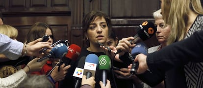 Celia Mayer, durant la seva compareixença.