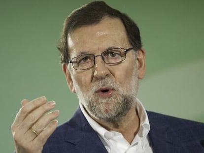 El presidente del Gobierno en funciones y presidente del Partido Popular, Mariano Rajoy, durante su intervenci&oacute;n en la Junta Directiva del Partido Popular de C&oacute;rdoba.