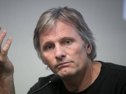 L'actor Viggo Mortensen, dijous a Barcelona.