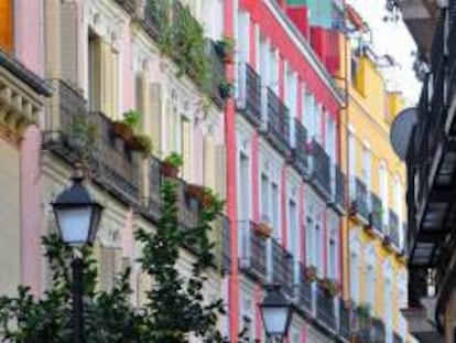 Bloques de viviendas en el centro de Madrid.