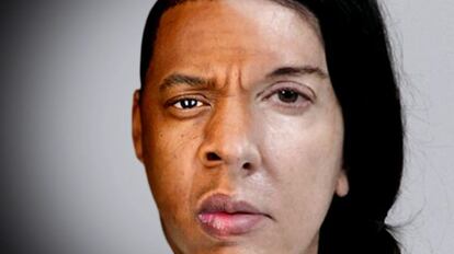 Montaje de los rostros de Jay-Z y Marina Abramovic que protagonizaron uno de los momentos más sonados y banales del año en arte.