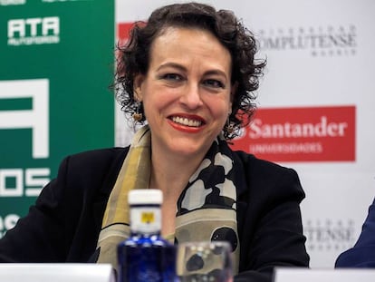 La ministra de Trabajo, Magdalena Valerio, durante el curso 