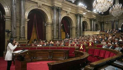 Inés Arrimadas interviene en el pleno de investidura de Quim Torra, el 12 de mayo de 2018.