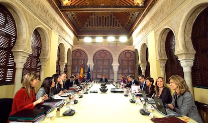 Reunión del Consejo de Ministros en los Reales Alcázares de Sevilla, donde se aprobará la Ley de Economía Sostenible.