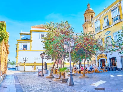 La calle Plocia, en el centro de Cádiz (Andalucía).