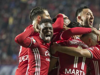 Los jugadores de Xolos durante el reciente torneo