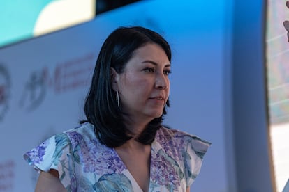 Victoria Rodríguez Ceja, gobernadora del Banco de México, en la Convención Bancaria.