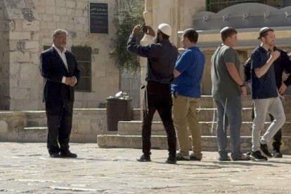 BenGvir, a la izquierda, este domingo en Jerusalén.
