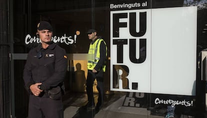 Registro de la Guardia Civil en la sede de Convergència