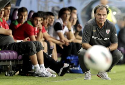 Marcelo Bielsa, el pasado miércoles en La Rosaleda.