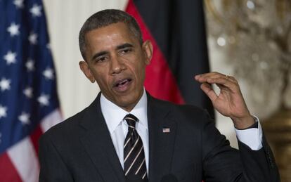 El president Obama, durant una compareixença a la Casa Blanca.