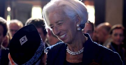 Christine Lagarde, directora gerente del FMI, el jueves en Bali (Indonesia), donde se celebra la reunión anual del organismo y del Banco Mundial.