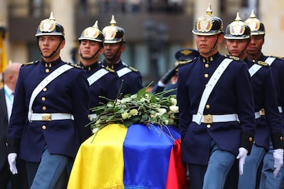 Funeral de Miguel Uribe Turbay, senador y precandidato presidencial asesinado. Bogotá, agosto 13 de 2025.
