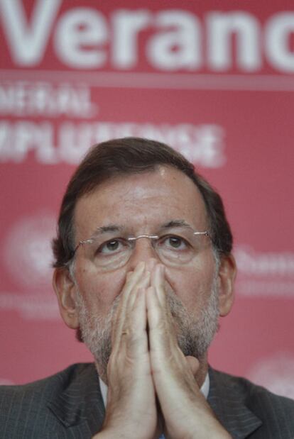 Mariano Rajoy, durante la inauguración de un curso de verano el pasado mes de julio.
