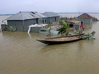 Inundación en Bangladesh este pasado 22 de julio.  