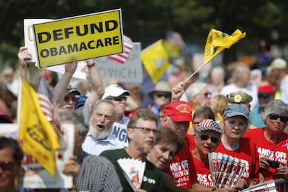 Manifestaci&oacute;n del Tea Party contra la reforma sanitaria impulsada por el presidente de Estados Unidos Barack Obama.