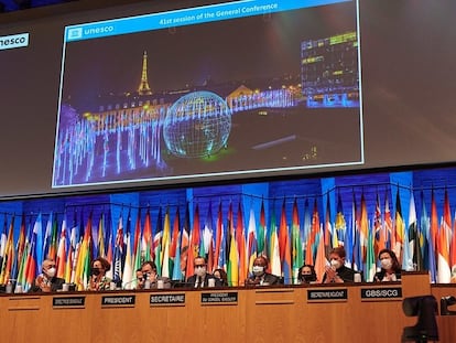 Sesión plenaria de la Conferencia General de la UNESCO el pasado 24 de noviembre.