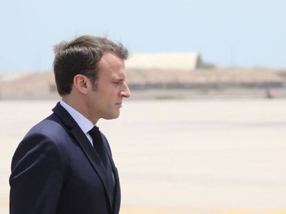 El presidente francés, Emmanuel Macron, el martes en Yibuti