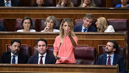 La portavoz del PP en el Congreso, Cayetana Álvarez de Toledo, este miércoles en el hemiciclo de la Cámara Baja.