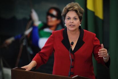 La presidenta de Brasil, Dilma Rousseff, durante un acto oficial el 13 de septiembre en Brasilia.