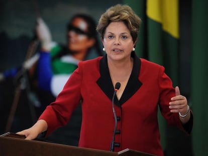 La presidenta de Brasil, Dilma Rousseff, durante un acto oficial el 13 de septiembre en Brasilia.