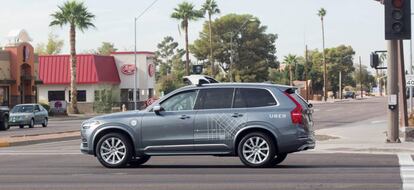 Un coche autónomo de Uber en Scottsdale, Arizona.