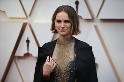 Natalie Portman, en la alfombra roja de los Oscar, en Los Ángeles el pasado febrero.