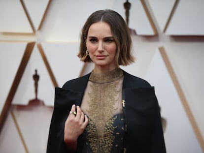 Natalie Portman, en la alfombra roja de los Oscar, en Los Ángeles el pasado febrero.