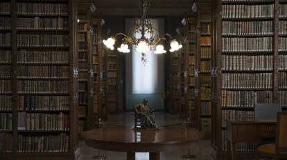 La biblioteca de la sede de la Real Academia Española.