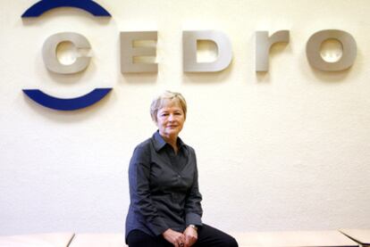 La directora de Cedro, ayer en las oficinas de la entidad de gestión.