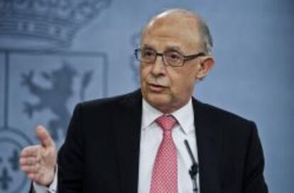 El ministro de Hacienda y Administraciones P&uacute;blicas, Crist&oacute;bal Montoro. EFE/Emilio Naranjo