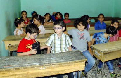 Crianças na sala de aula