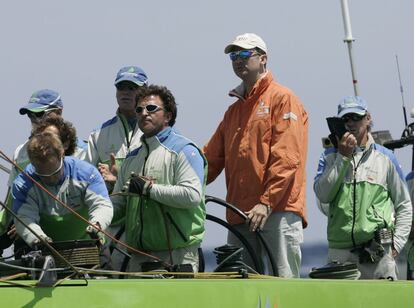 15 de mayo de 2007. El Príncipe, olímpico en vela, navega en la regata fe semifinales en la Copa Louis Vuitton en el 'Desafío Español'