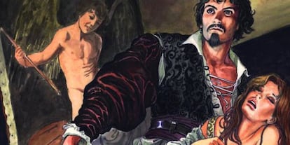 Dibujo de Milo Manara para su biografía sobre Caravaggio.