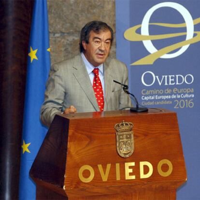 Francisco Álvarez-Cascos, durante un acto en Oviedo en septiembre pasado.