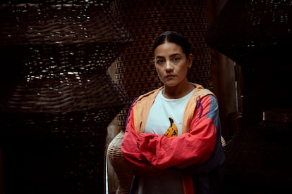 Eugenia Mendoza en su taller en el barrio de Beccar en la provincia de Buenos Aires, el 17 de julio de 2025.