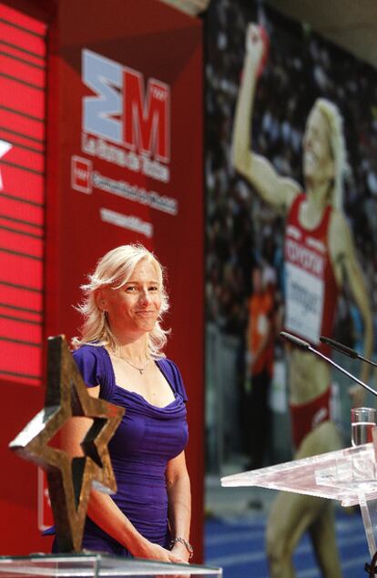 Marta Domínguez, durante la entrega del Internacional del Deporte 2009 de Madrid.