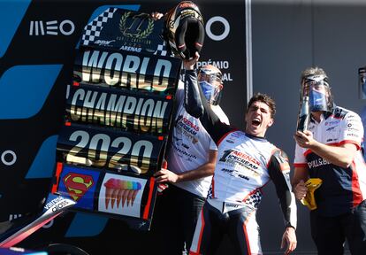 Albert Arenas, campeón del mundo de Moto3 en el GP de Portugal.