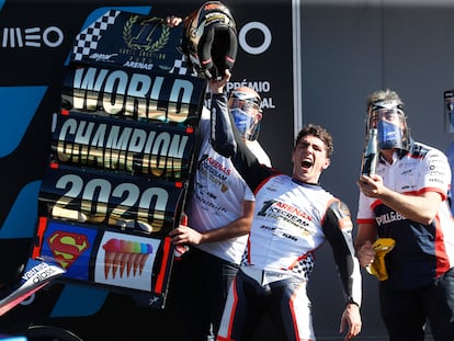 Albert Arenas, campeón del mundo de Moto3 en el GP de Portugal.