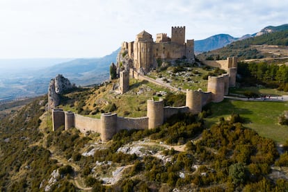 Vista del castillo de Loarre, cerca de la ciudad de Huesca.