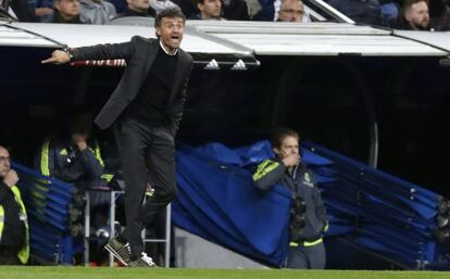 Luis Enrique en el Bernabéu.