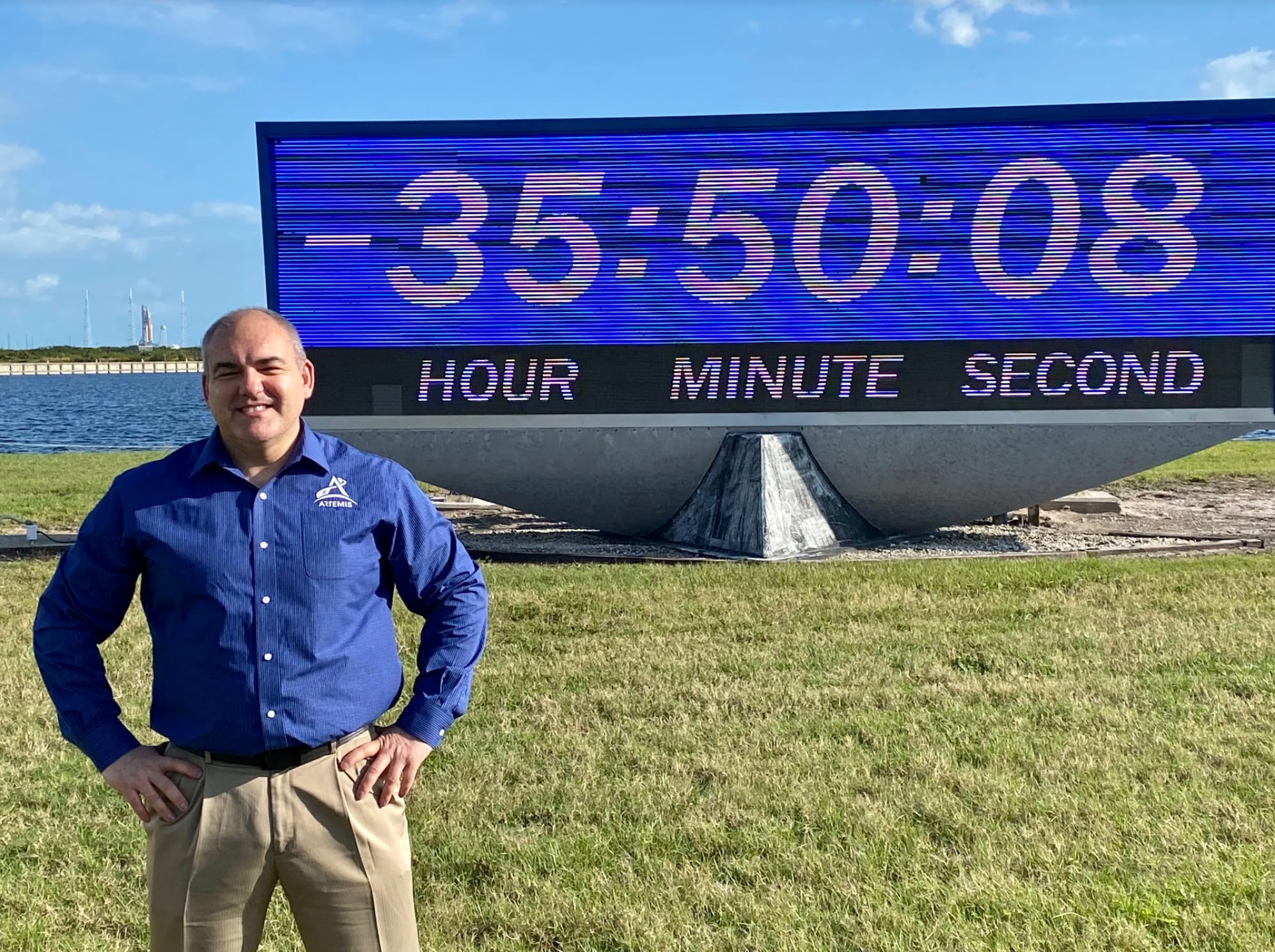 El ingeniero Carlos García Galán, fotografiado en 2022 en el Centro Espacial Kennedy, en Florida (Estados Unidos).